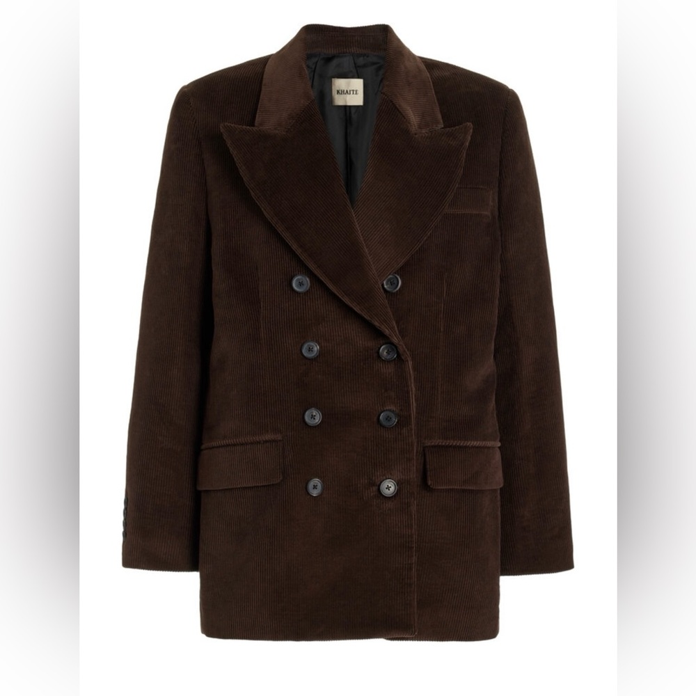 NWT Khaite Brown Corduroy Tanner Blazer size 8 - Picture 6 of 9